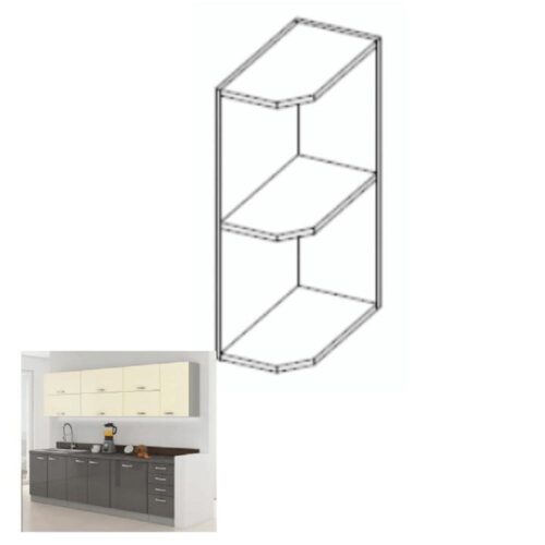 PRADO szürke mdf alsó polcos konyhaszekrény 30cm PRADO szürke mdf alsó polcos konyhaszekrény 30cm