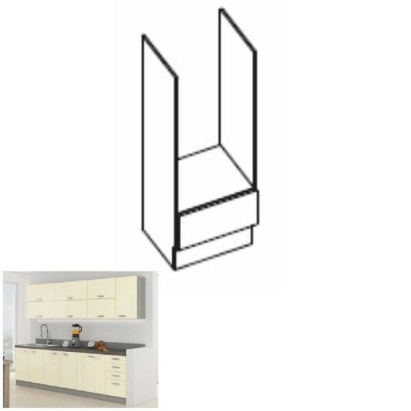 PRADO B bézs mdf alsó konyhaszekrény 60cm