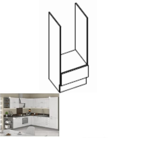 PRADO B fehér mdf alsó konyhaszekrény 60cm