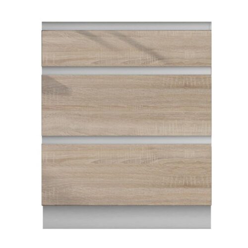 LINE barna mdf fiókos alsó konyhaszekrény 60cm