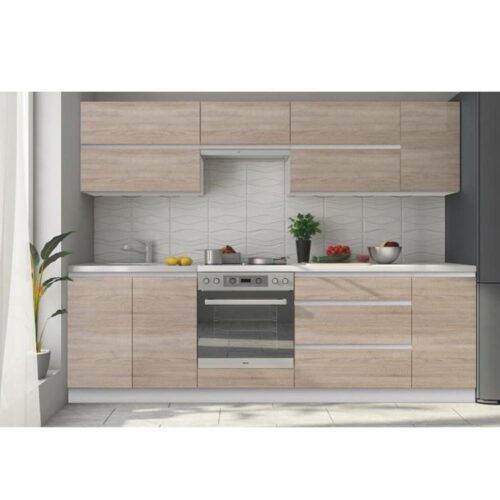 LINE D barna mdf felső konyhaszekrény 80cm