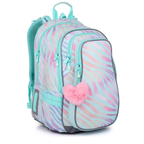 Szivárványos zebra mintájú iskolatáska Topgal LYNN 25007 Szivárványos zebra mintájú iskolatáska Topgal LYNN 25007