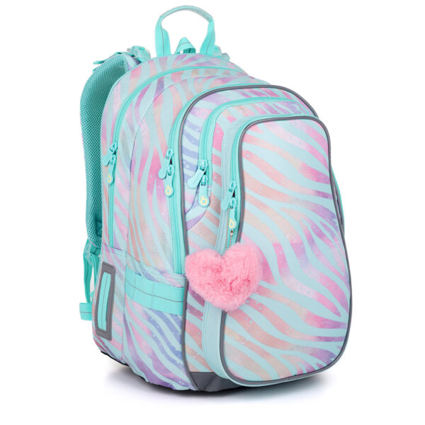 Szivárványos zebra mintájú iskolatáska Topgal LYNN 25007 Szivárványos zebra mintájú iskolatáska Topgal LYNN 25007