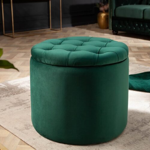 MODERN BAROCK zöld bársony hokedli 50cm MODERN BAROCK zöld bársony hokedli 50cm