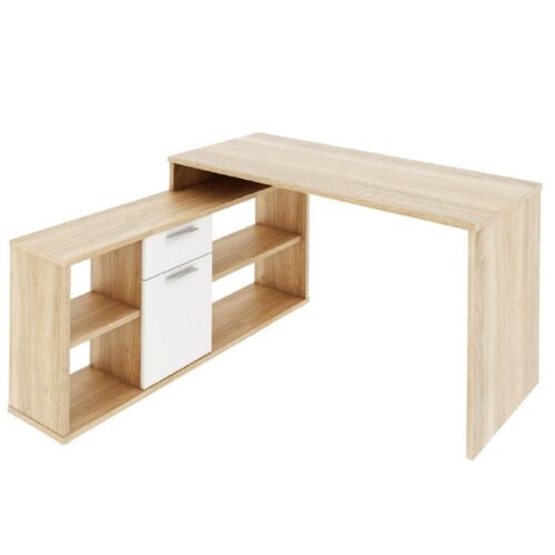 NOE fehér és barna mdf íróasztal NOE fehér és barna mdf íróasztal