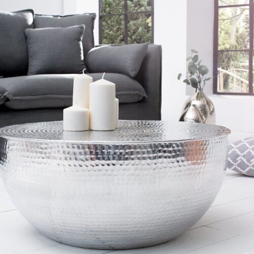OPTIK ezüst kerek dohányzóasztal 60cm OPTIK ezüst kerek dohányzóasztal 60cm