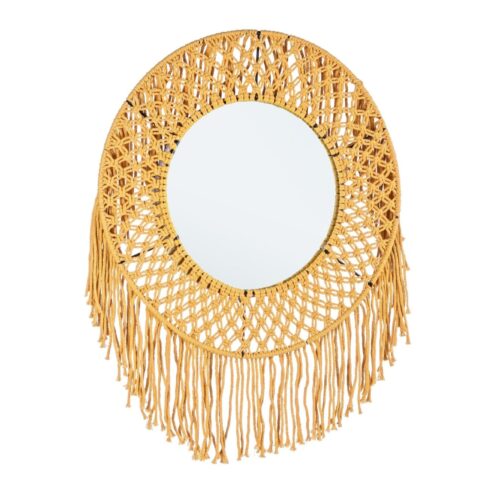 PERUVIAN sárga keretes tükör 50cm átmérő PERUVIAN sárga keretes tükör 50cm átmérő