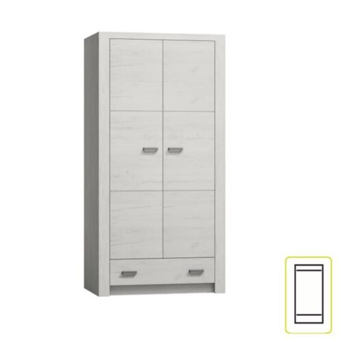 INFINITY kétajtós fehér mdf szekrény INFINITY kétajtós fehér mdf szekrény