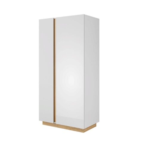 CITY II fehér és barna mdf szekrény
