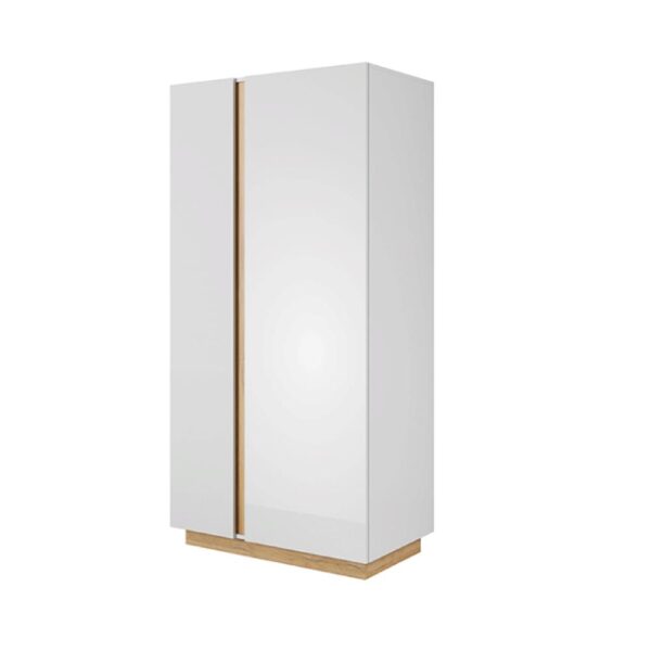 CITY II fehér és barna mdf szekrény