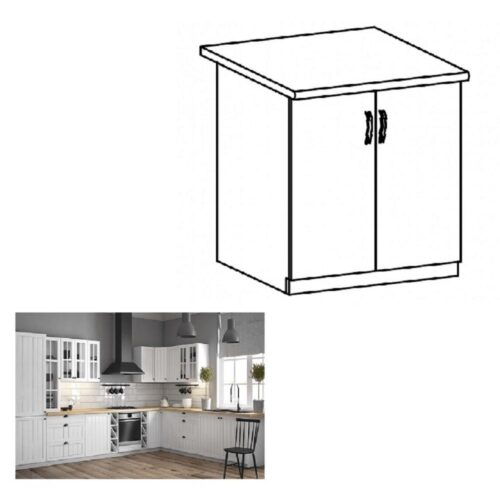 PROVANCE fehér mdf alsó konyhaszekrény 60cm