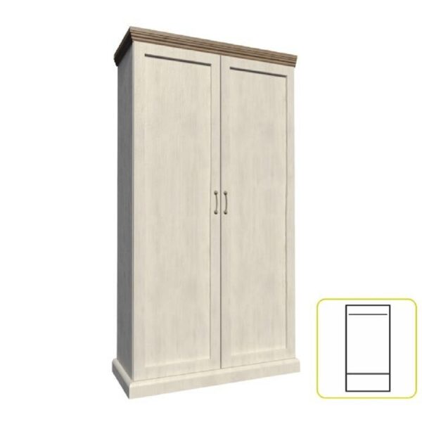 ROYAL II fehér mdf szekrény