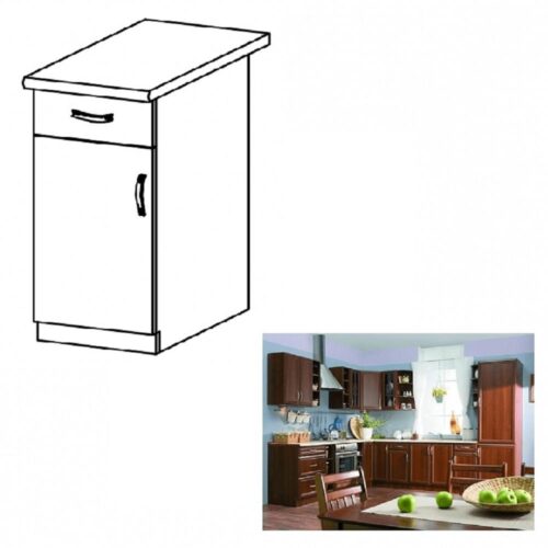 SICILIA barna mdf alsó konyhaszekrény fiókkal balos 40cm SICILIA barna mdf alsó konyhaszekrény fiókkal balos 40cm