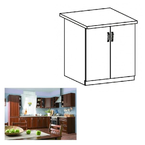 SICILIA barna mdf alsó konyhaszekrény 60cm