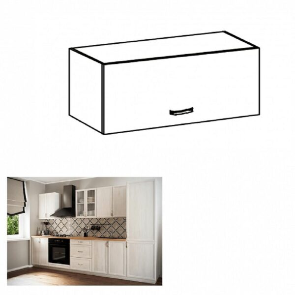 SICILIA D fehér mdf felső konyhaszekrény 80cm