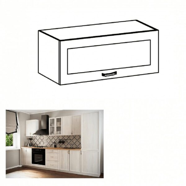 SICILIA E fehér mdf felső konyhaszekrény 80cm