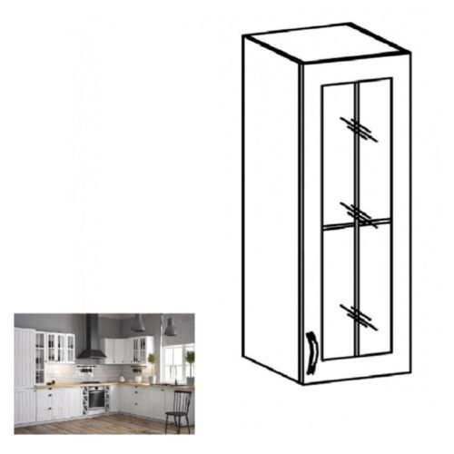 PROVANCE fehér mdf felső konyhaszekrény 40cm