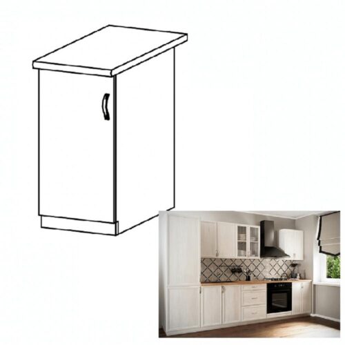 SICILIA fehér mdf alsó konyhaszekrény balos 40cm SICILIA fehér mdf alsó konyhaszekrény balos 40cm