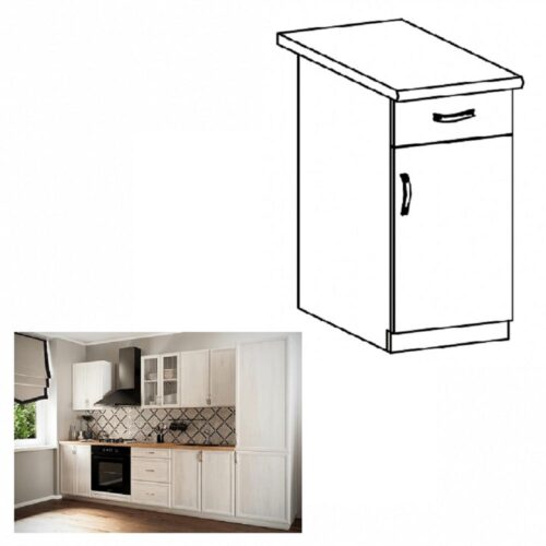 SICILIA fehér mdf fiókos alsó konyhaszekrény jobbos 40cm SICILIA fehér mdf fiókos alsó konyhaszekrény jobbos 40cm