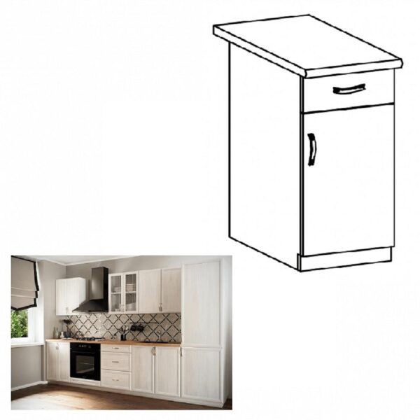 SICILIA fehér mdf fiókos alsó konyhaszekrény jobbos 40cm SICILIA fehér mdf fiókos alsó konyhaszekrény jobbos 40cm