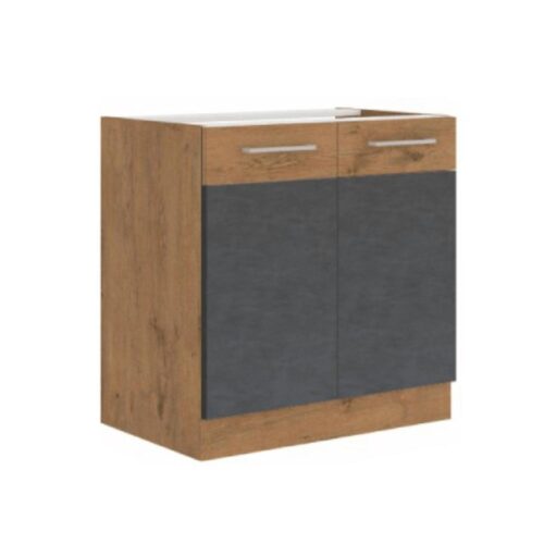 VEGA szürke mdf alsó konyhaszekrény fiókkal 80cm VEGA szürke mdf alsó konyhaszekrény fiókkal 80cm