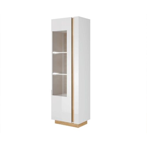 CITY II fehér és barna mdf vitrin CITY II fehér és barna mdf vitrin