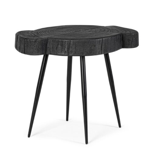 ZAKIA fekete akácfa lerakóasztal 45cm ZAKIA fekete akácfa lerakóasztal 45cm